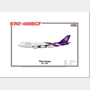 Boeing B747-400BCF - Thai Cargo (Art Print) Posters and Art